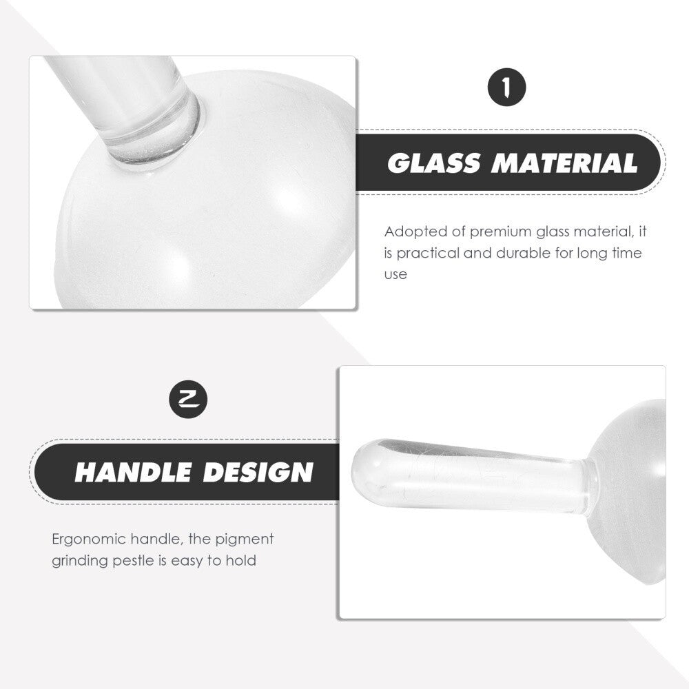 *Glass* Muller Pigment Grinding Pestle Oil Painting Watercolor Grinding Pestle