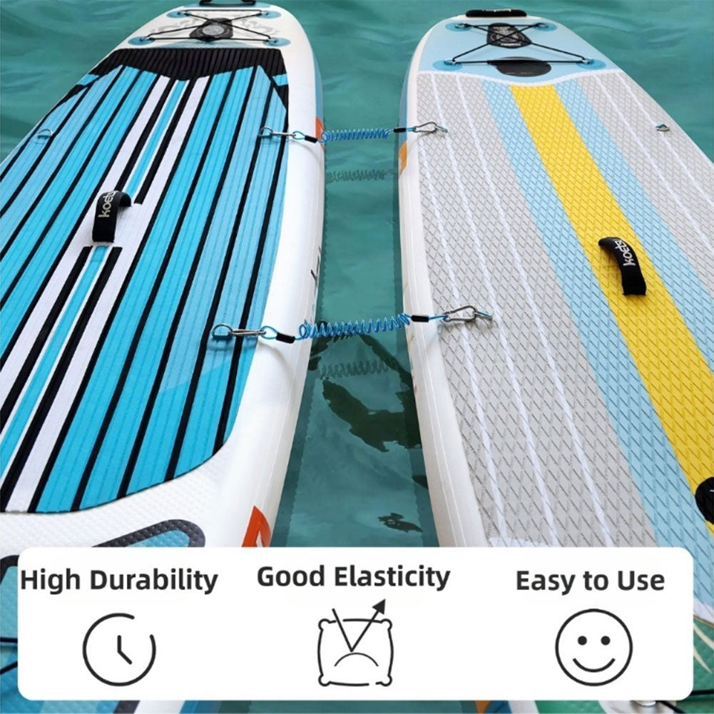 Paddle Board Connecting Safety Rope Elastic Coiled Bungee for Surfboard