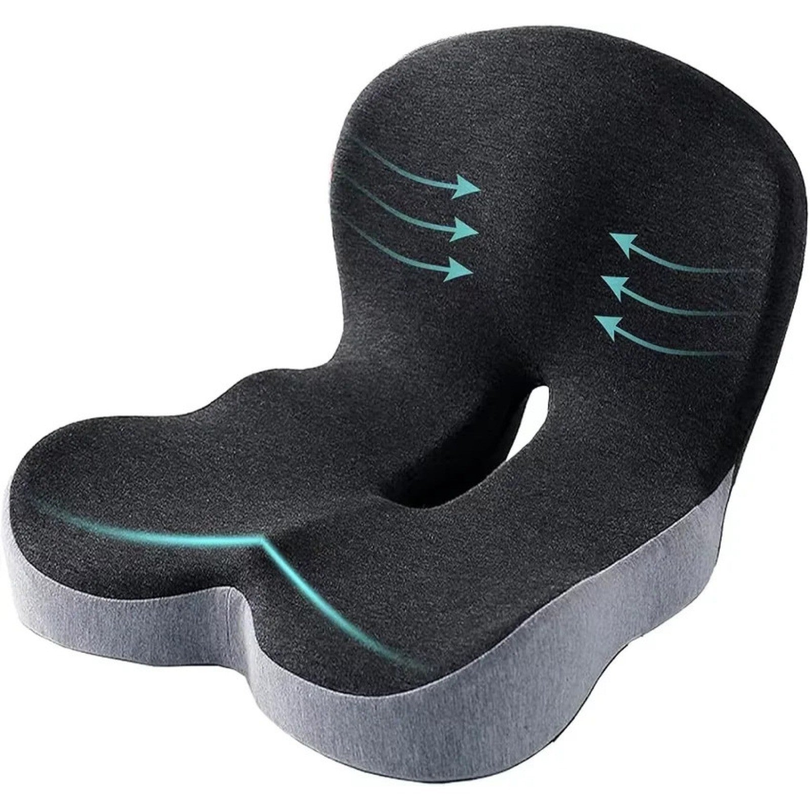Memory Foam Car Seat Cushion Lumbar Support Pillow Office Chair Cushion UK Stock