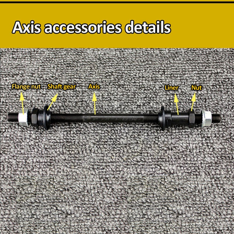 240mm MultiSpeed Rear Hub Axle Kit for MTB and Fat Bikes 3/8" Black