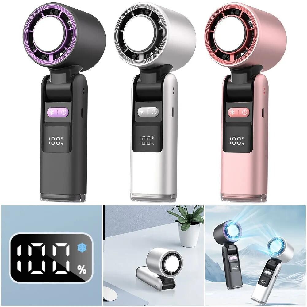 NEW Usb Rechargeable Mini Hand-Held Fan Portable Folding Desk Fan Cooler Cooling