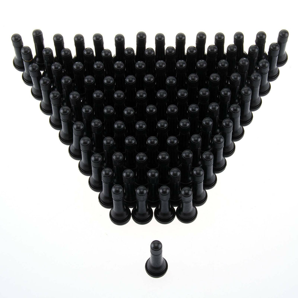100x TR414 Tubeless Rubber Car Wheel Tyre Valve &  Metal Valve Puller Tool UK