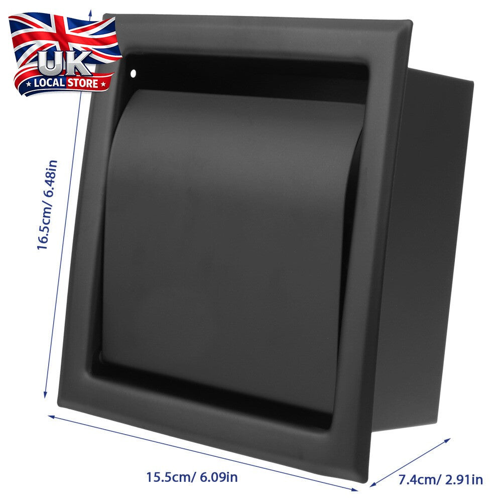 Stainless Steel Black Concealed Wall Mounted Toilet Roll Holder Tissue Paper Box