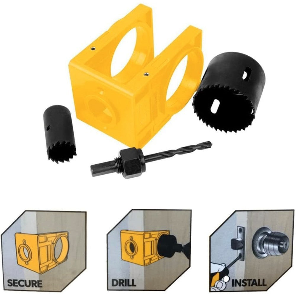 Door Lock Installation Kit  Adjustable Wooden Door Lock Fitting Tool Set