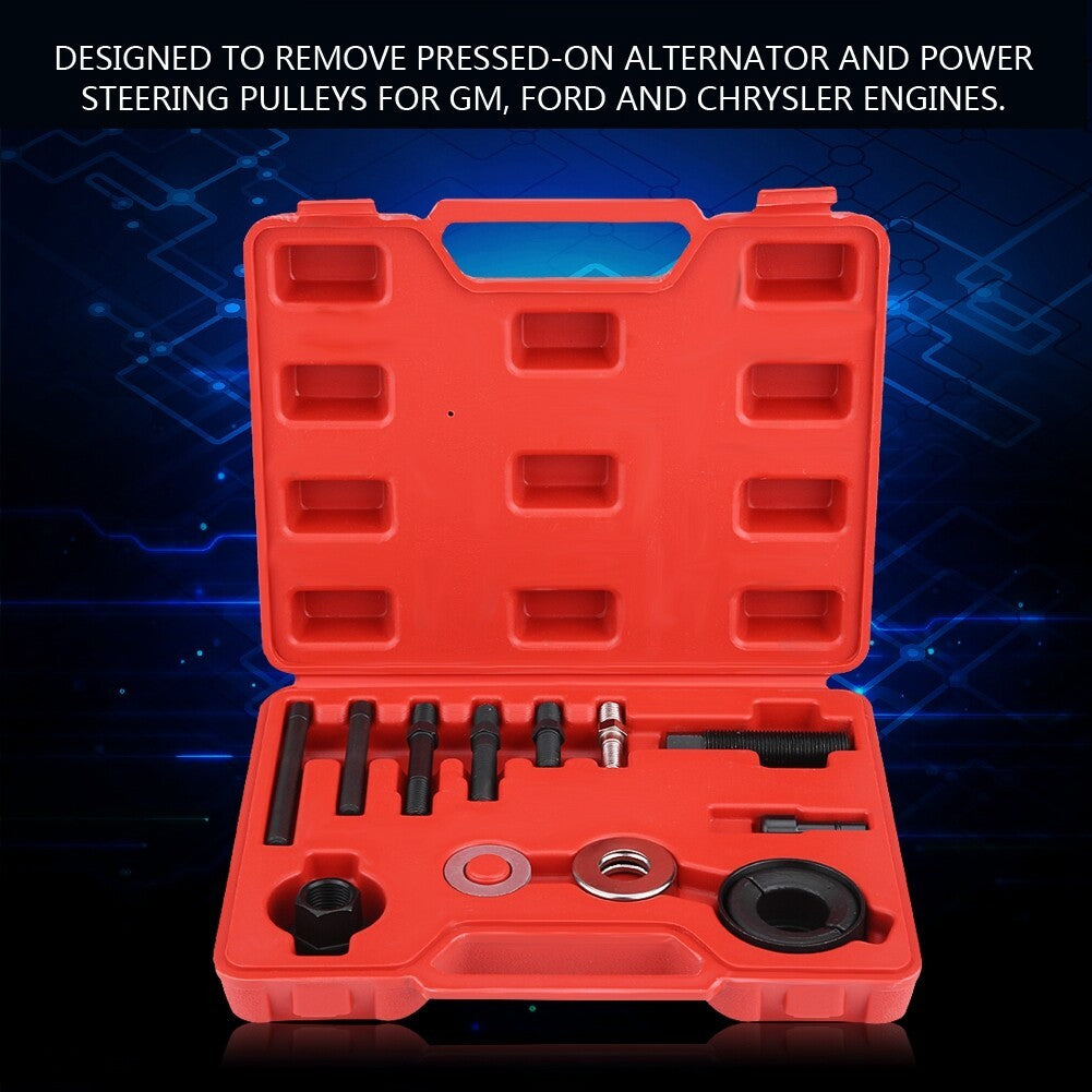 Car Vehicle Power Steering Pulley Puller And Installer Tool Kit Set Pump UK