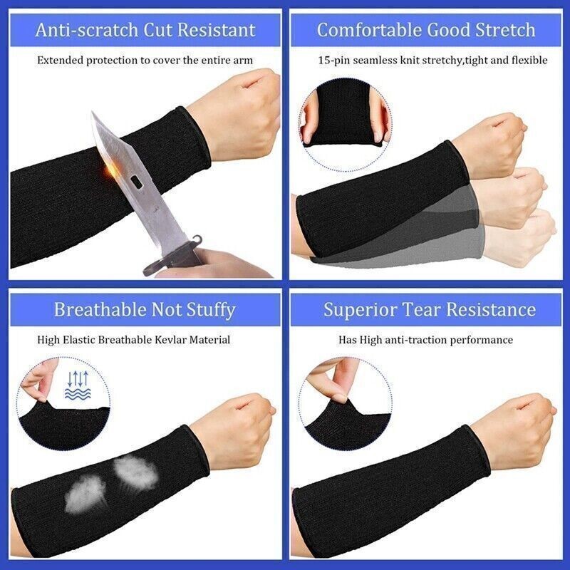 3 Pairs Arm Protectors for Thin Skin and Bruising Cut Resistant Forearm