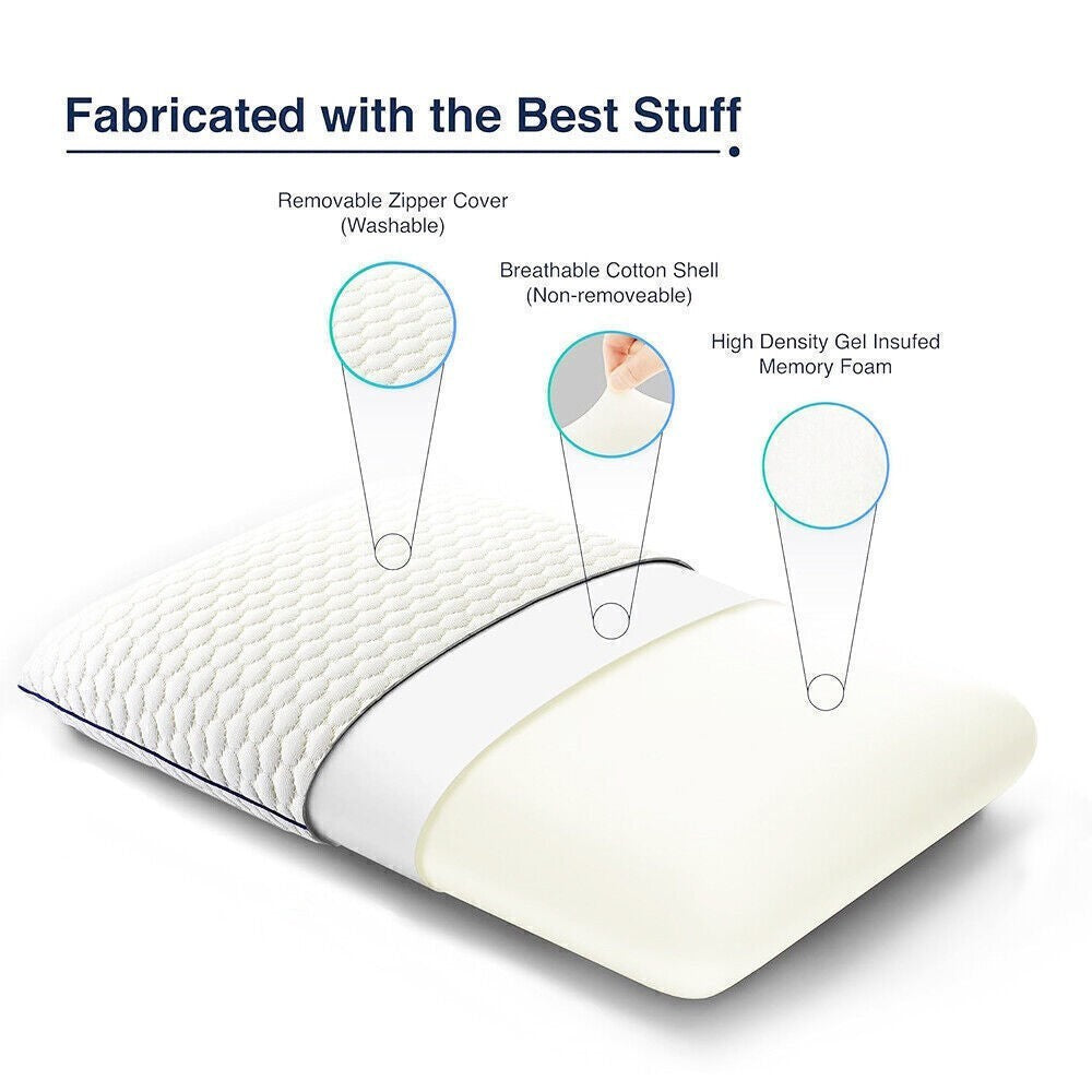 Memory Foam Large Soft Pillow Bounce Back Firm Deluxe memory foam Pillows UK