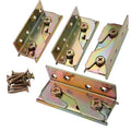 Bed Rail Bracket 4 Sets Non-Mortise Bed Hinge Fixing Connector Heavy Duty Bed
