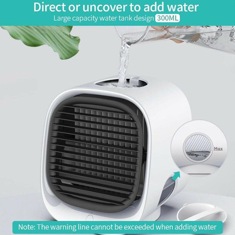 Portable Air Conditioner with LED Nightlight 3Speeds Small Air Cooler