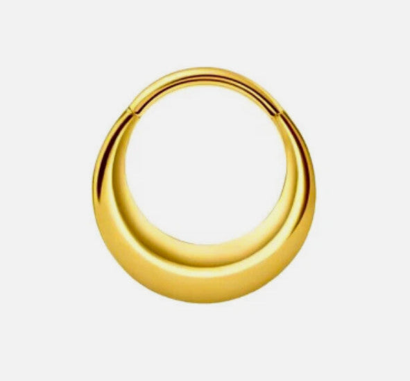1PC 16G Titanium G23 /Steel Nose Ring Hoop Chunky Oval Hoop Earring Women Men.*