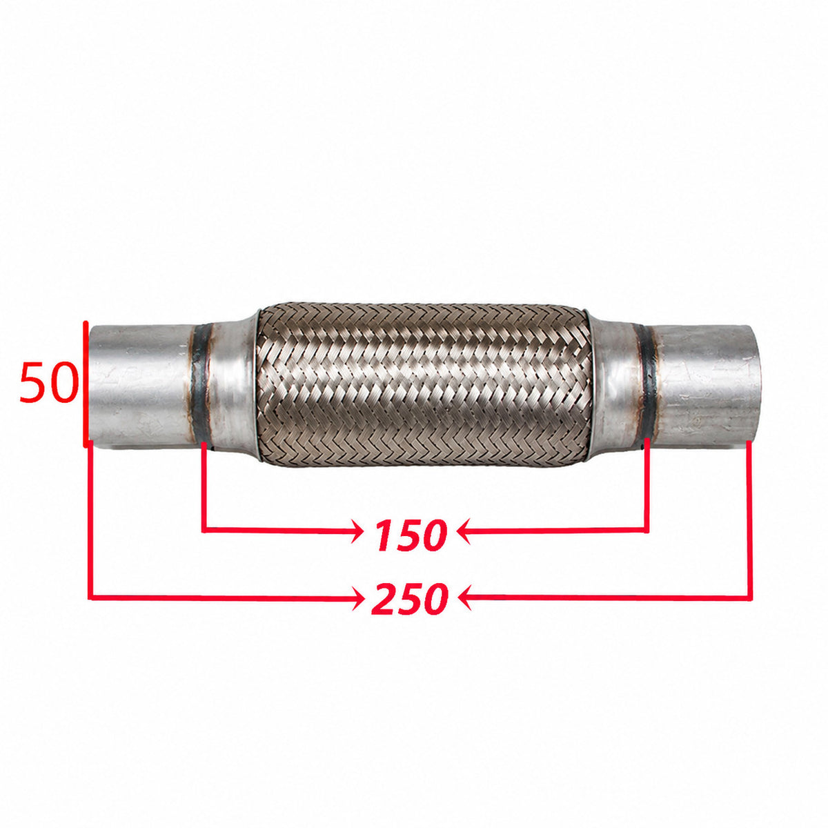 FLEXI PIPE FOR VAUXHALL CORSA D E EXHAUST FLEXIBLE REPAIR TUBE JOIN CONNECTOR