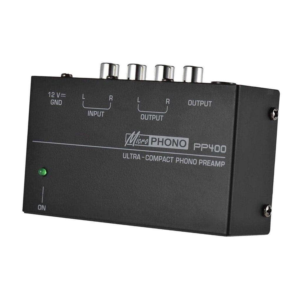 PP400 M/M Phono Preamplifier Turntable Preamp Stereo RCA In Out 12V/1A