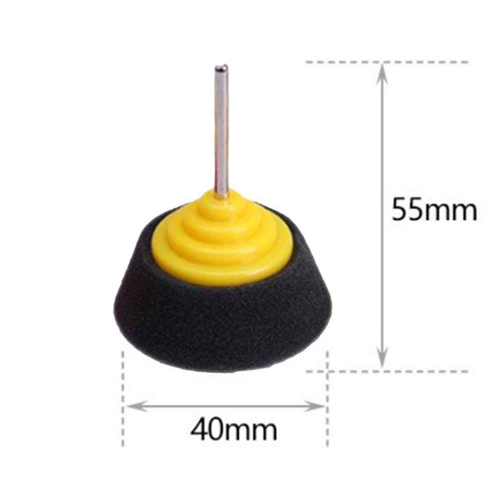 Foam Drill Polishing Pads Buffing Wheel 3mm Shank Diameter 40mm Diameter