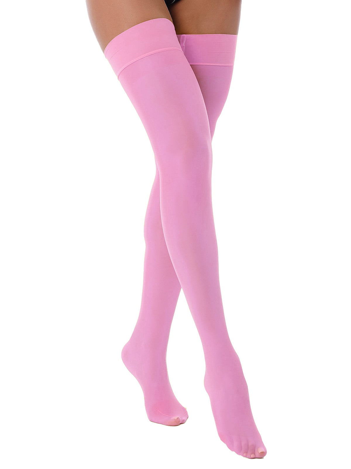 1 Pair Womens Oil Shiny Stockings Stretchy Footed Thigh High Stockings Lingerie