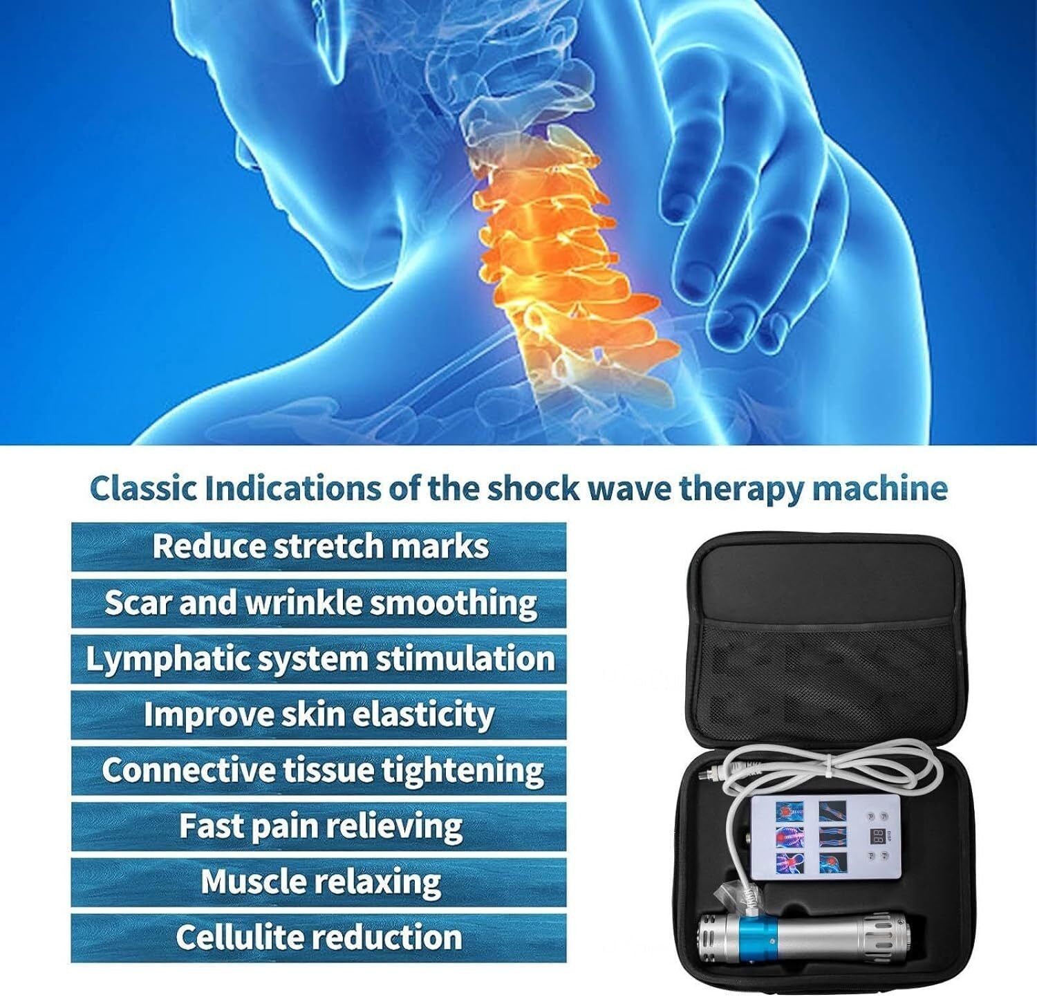 ESWT Shockwave Therapy Machine For Muscle Pain Removal & ED Treatment Handheld