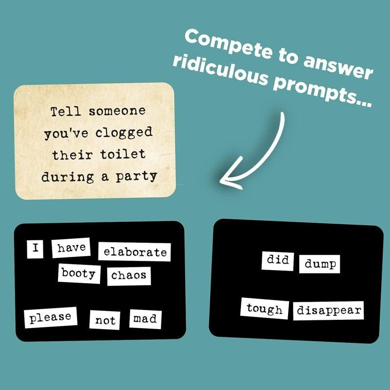Ransom Notes - The Ridiculous Word Magnet Party Game, 3+ Players Gift~~~~