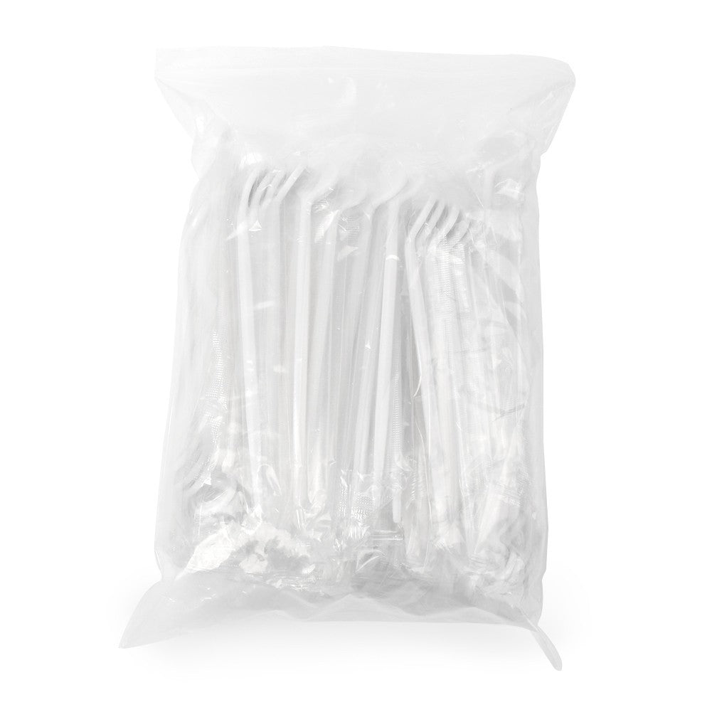 100PCS Disposable Plastic Dental Mouth Glass Mirror Dental Reflector Tool White