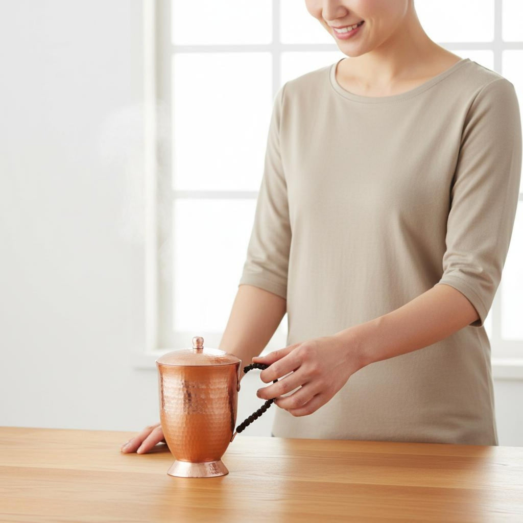 Copper Beer Mug Handmade Copper Mug Long-Lasting for Tea Time