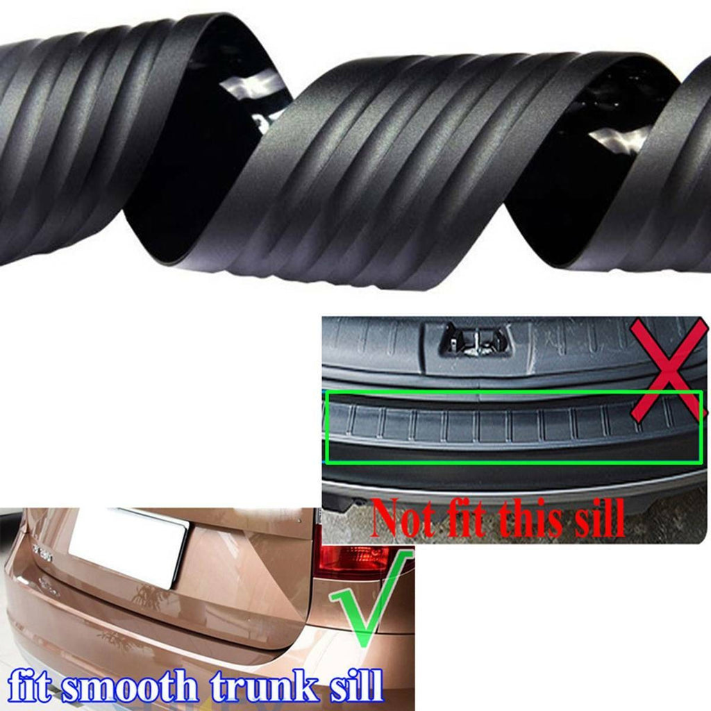 Car Rear Sill Plate Guard Bumper Protector Pad Cover Anti-Scratch Strip Rubber K