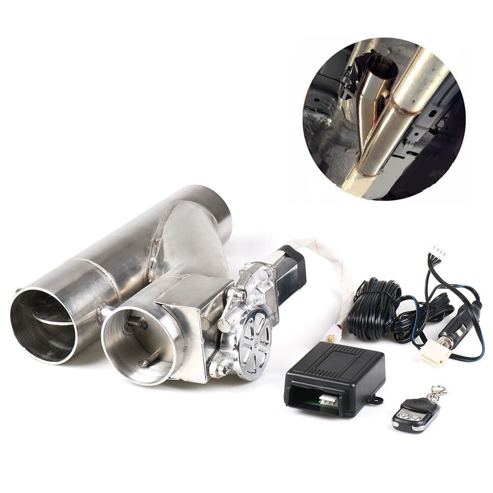 2.5 inch 63mm Control Pipe Dual Valve Electric Y Pipe wish Remote Kit