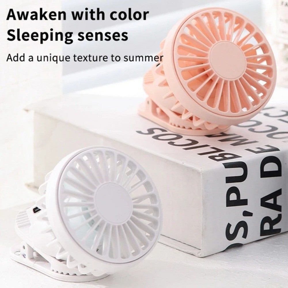 Mini Hat Clip Fan USB Rechargeable Personal Fan Portable Cap Clip Cooler Fan