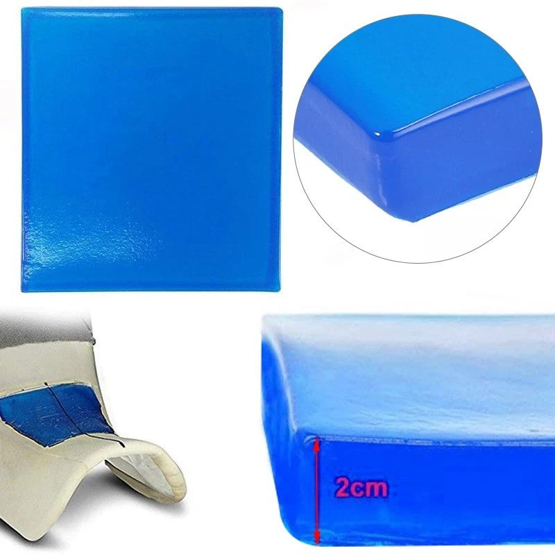Motorcycle Seat Gel Pad Shock Absorption Mats DIY Soft Cooling Cushion 25*25*2CM