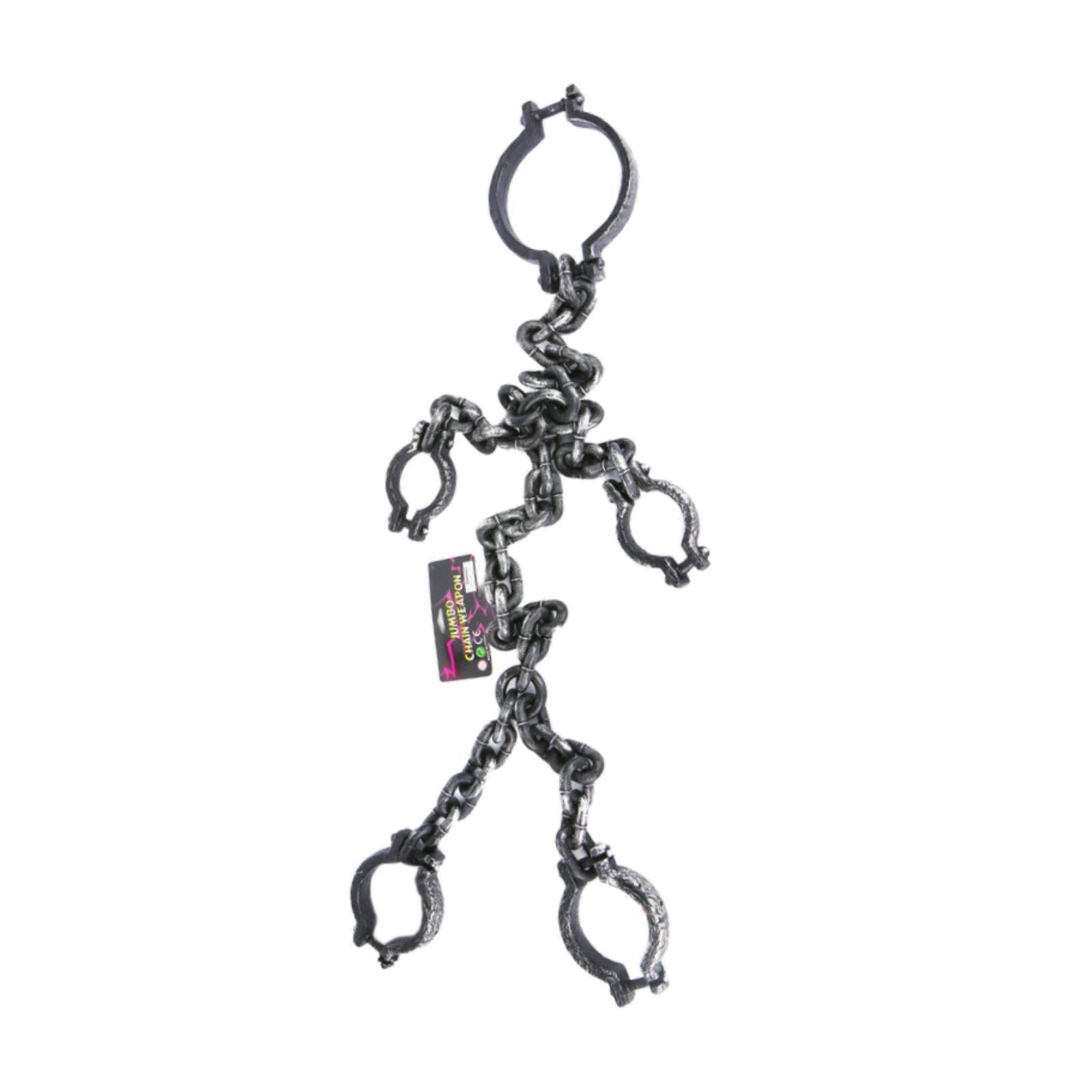Halloween Fake Shackles Chain Full Body Prisoner Prop Costume Accessory
