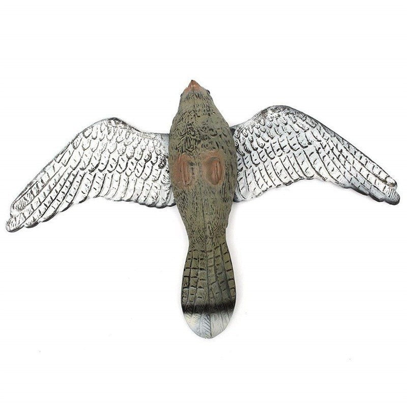Decoy Hawk Garden Falcon Bird Pest Deterrent Cat Repeller Flying Pond Scarer 20'