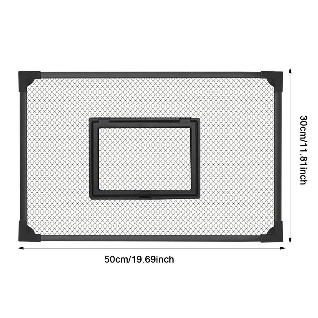 Fish Tank Lid Self Assembly Anti Jump Net Cover Magnetic Black Aquarium Hood