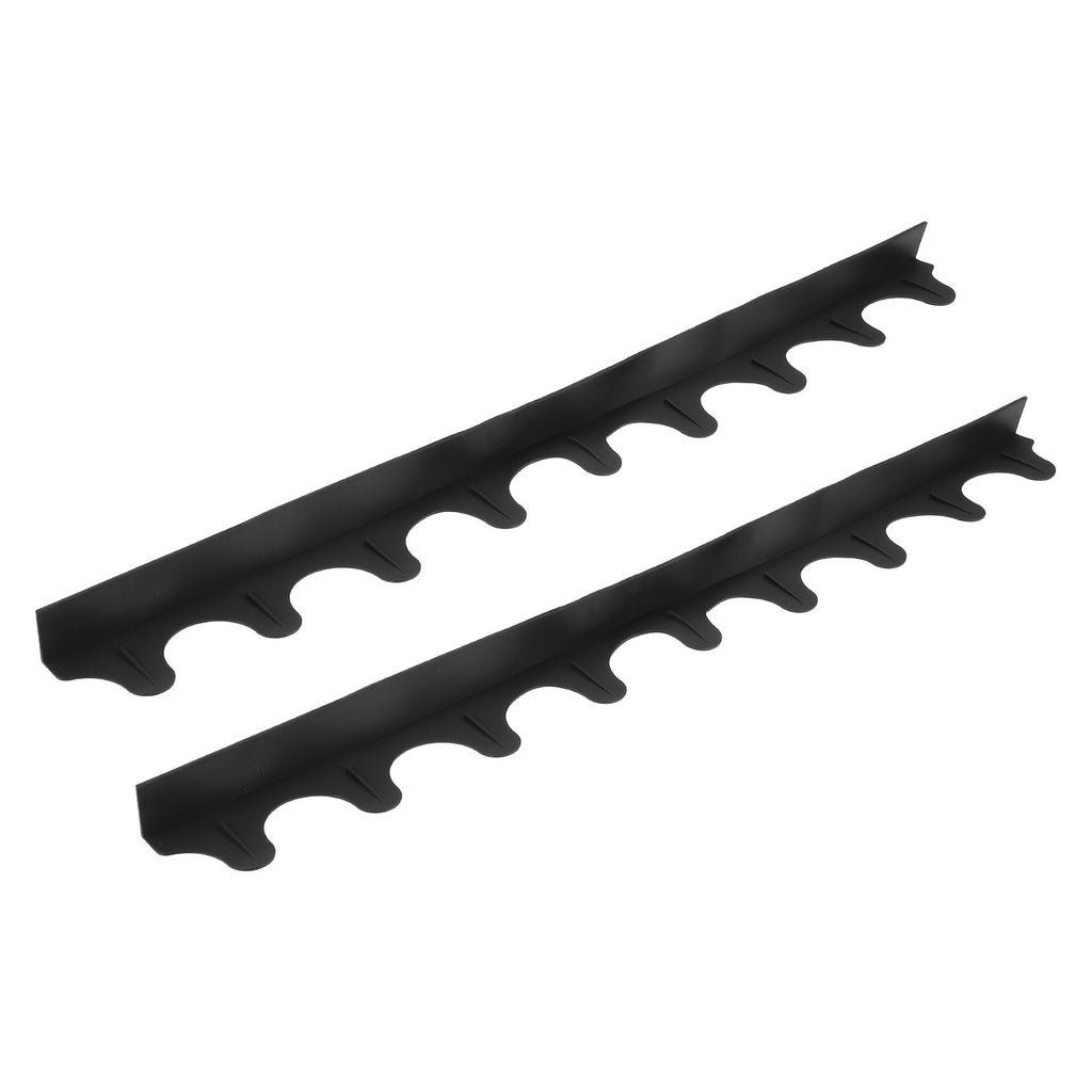 2Pcs Silicone Counter Gap Cover, 21 Inch Strip Heat Stove Protector, Black