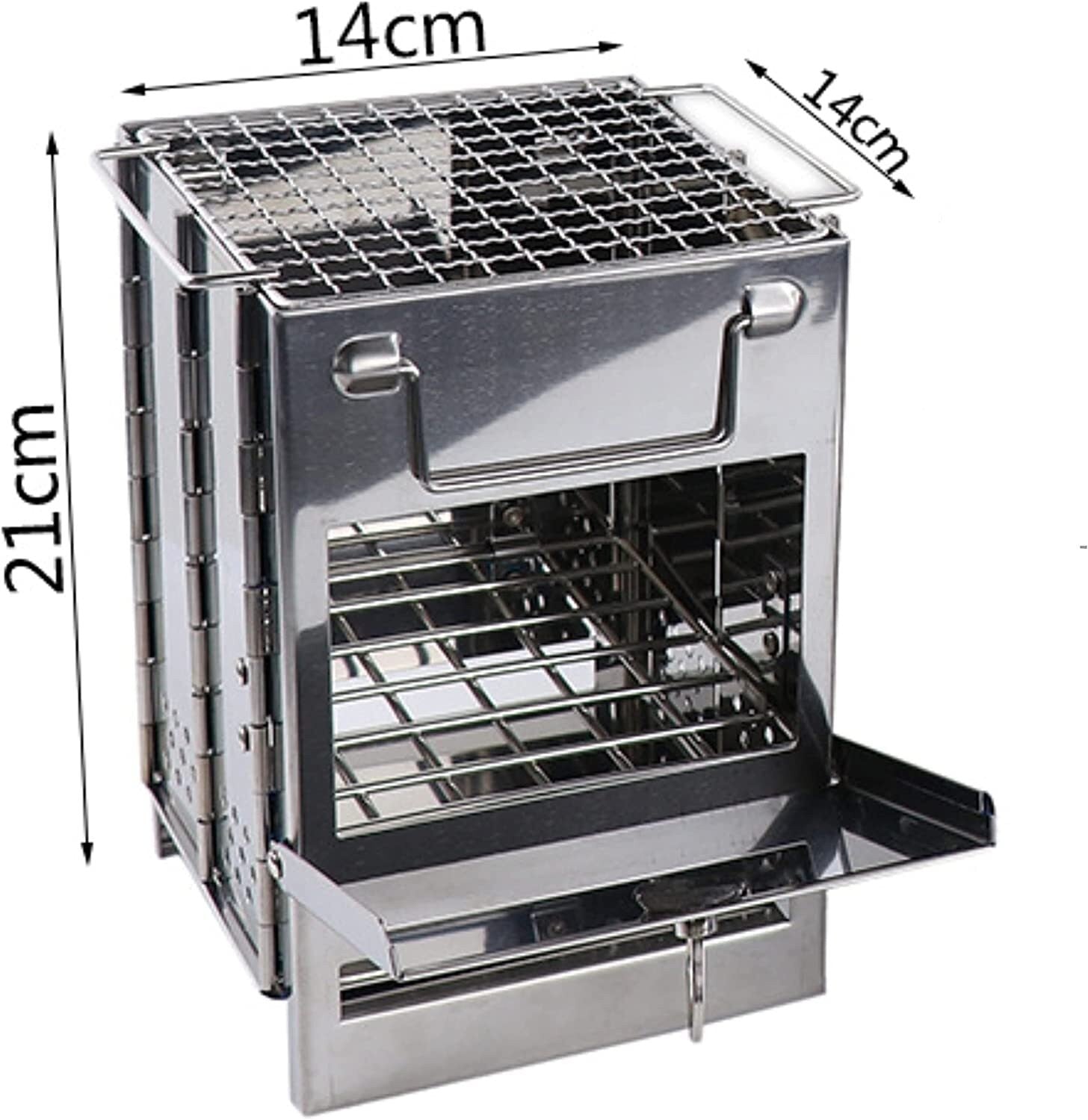Wood Burning Stove Portable Foldable Grill Outdoor Camping Cookware Barbecue BBQ