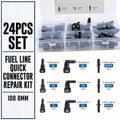 Fuel Line Quick Connector Repair Kit 24PCS ID8 8MM Diesel Oil-Hose-Connectors