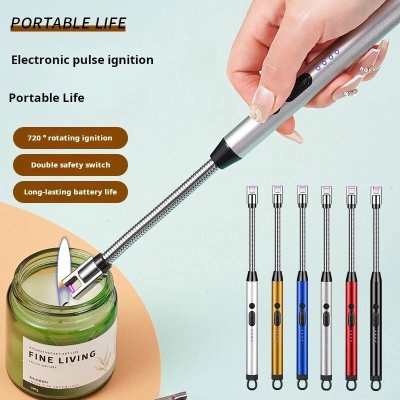 Candle Lighter Electric Long Reach Fire for Gas Hob Oven Cooker Camp Stove Gift