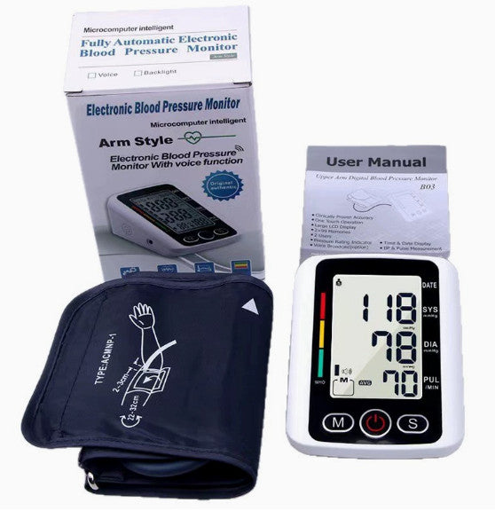 2026 UK Digital Automatic Blood Pressure Monitor Upper Arm BP Machine Heart Rate