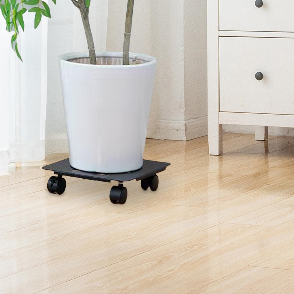 Plant Stand Moveable Plant Holder with Casters for Balcony Backyard Hotel