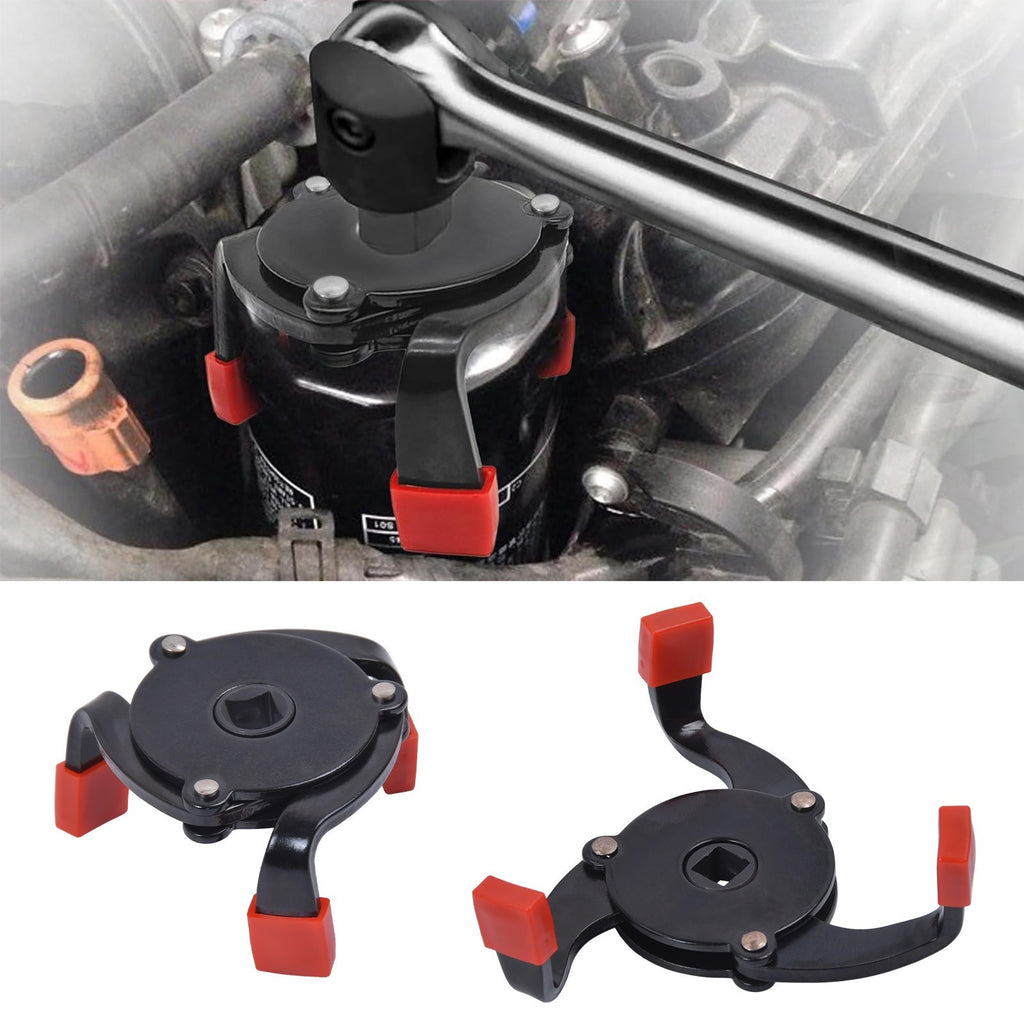 3 Jaw Oil Filter Wrench Oil Filter Removal Tool Non-slip Adjustable Universal
