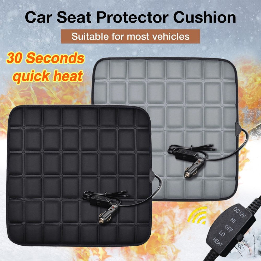12V Car Seat Pad Cushion Cover Electric Heating Heater Warm Heated Mat Universal