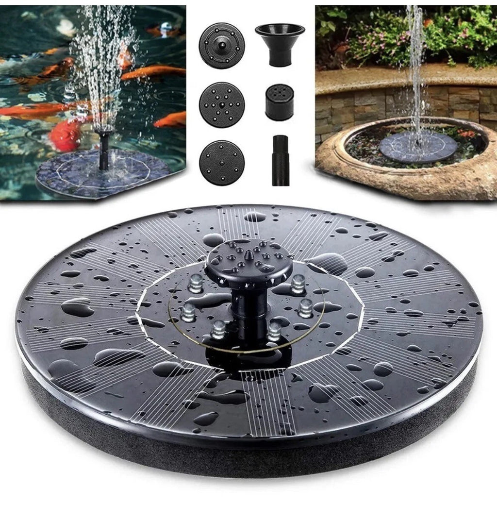 Floating Solar Fountain Pump Water Feature For Birdbath Garden Pool Pond Outdoor