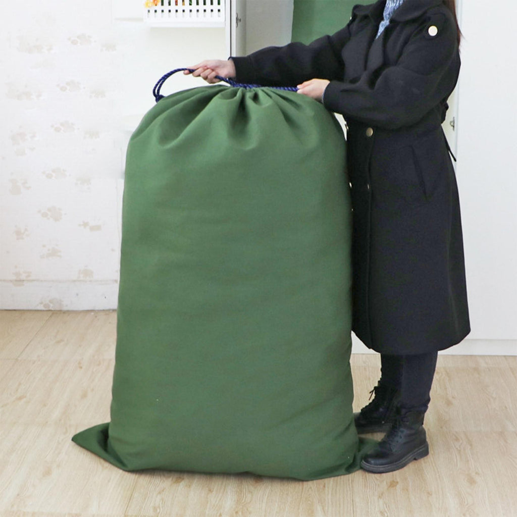 100*140cm Large Size Canvas Storage Bag Thicken Oversized Drawstring Packing Bag