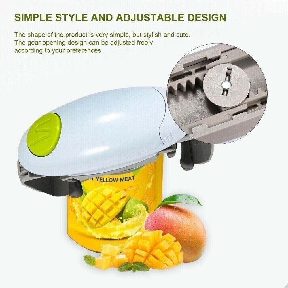 Kitchen Automatic Electric Jar Opener Can Tool Gadget -Easy One Touch Button