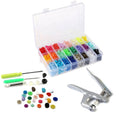 New 24 Colours 360 Sets T5 Plastics Snaps Fasteners KAM Snap Plier Kit