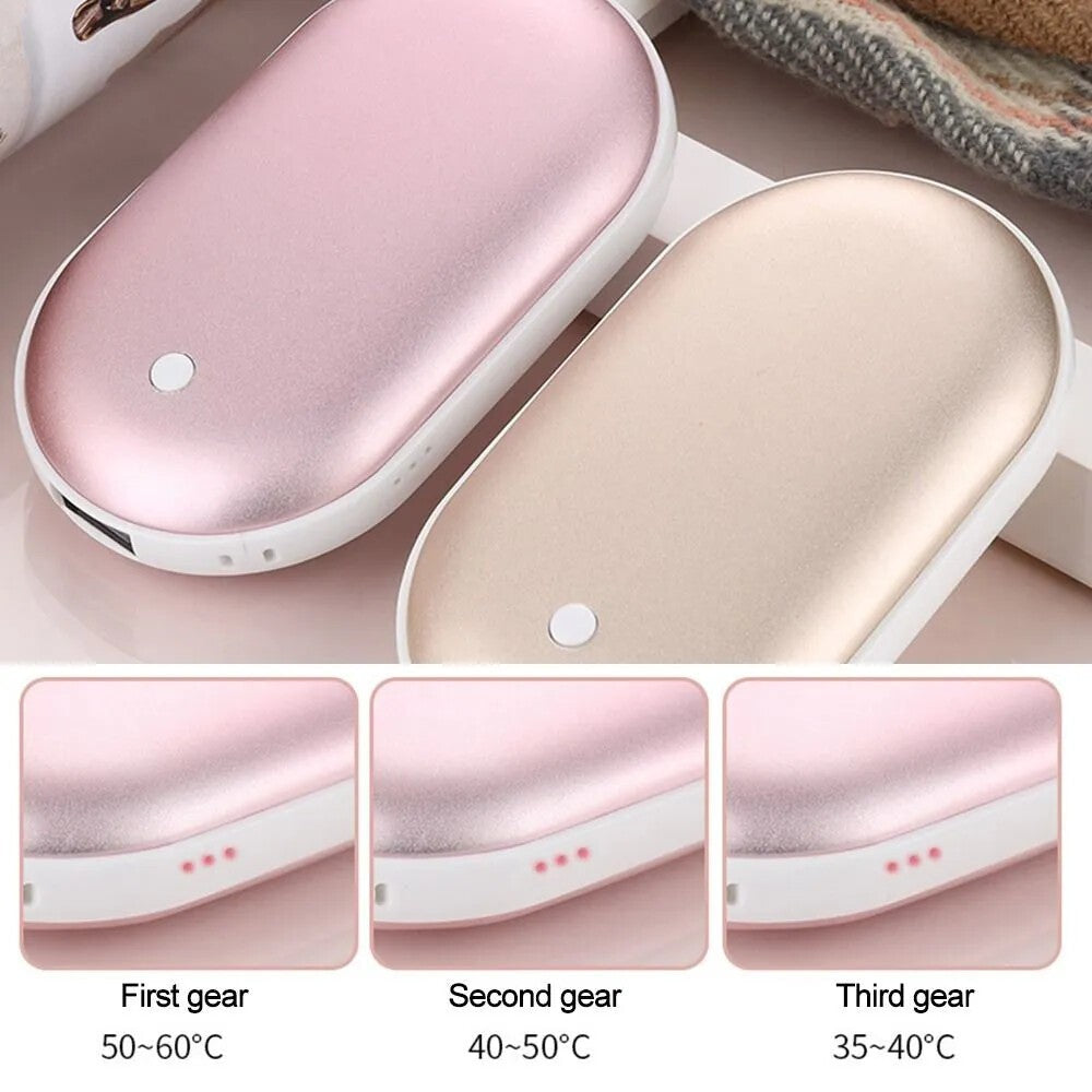 Rechargeable Hand Warmers USB 5000mAh Power Bank Electric Pocket Heater Warmer