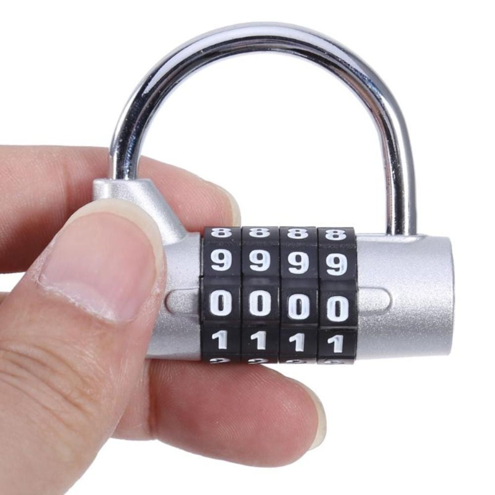 Zinc Alloy Combination Lock 4 Dial Digit Number Code Lock Password Lock Travel