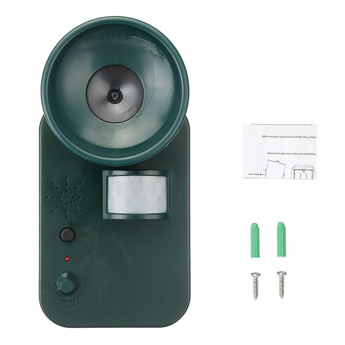 Garden Ultrasonic Cat Dog Mouse Battery Operated Pest Repeller Scarer Deterrent