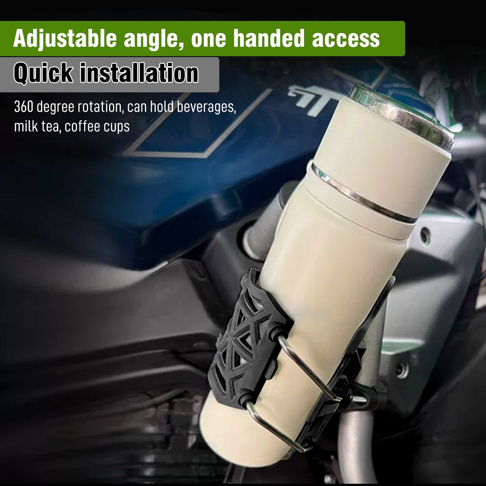 Self-Adjusting Cup Holder Handlebar Drink Bottle Holder For Bicycle Motorcycle