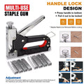 Staple Gun Heavy Duty Tacker Upholstery Woodworking + 1000 Staples Craft Tool