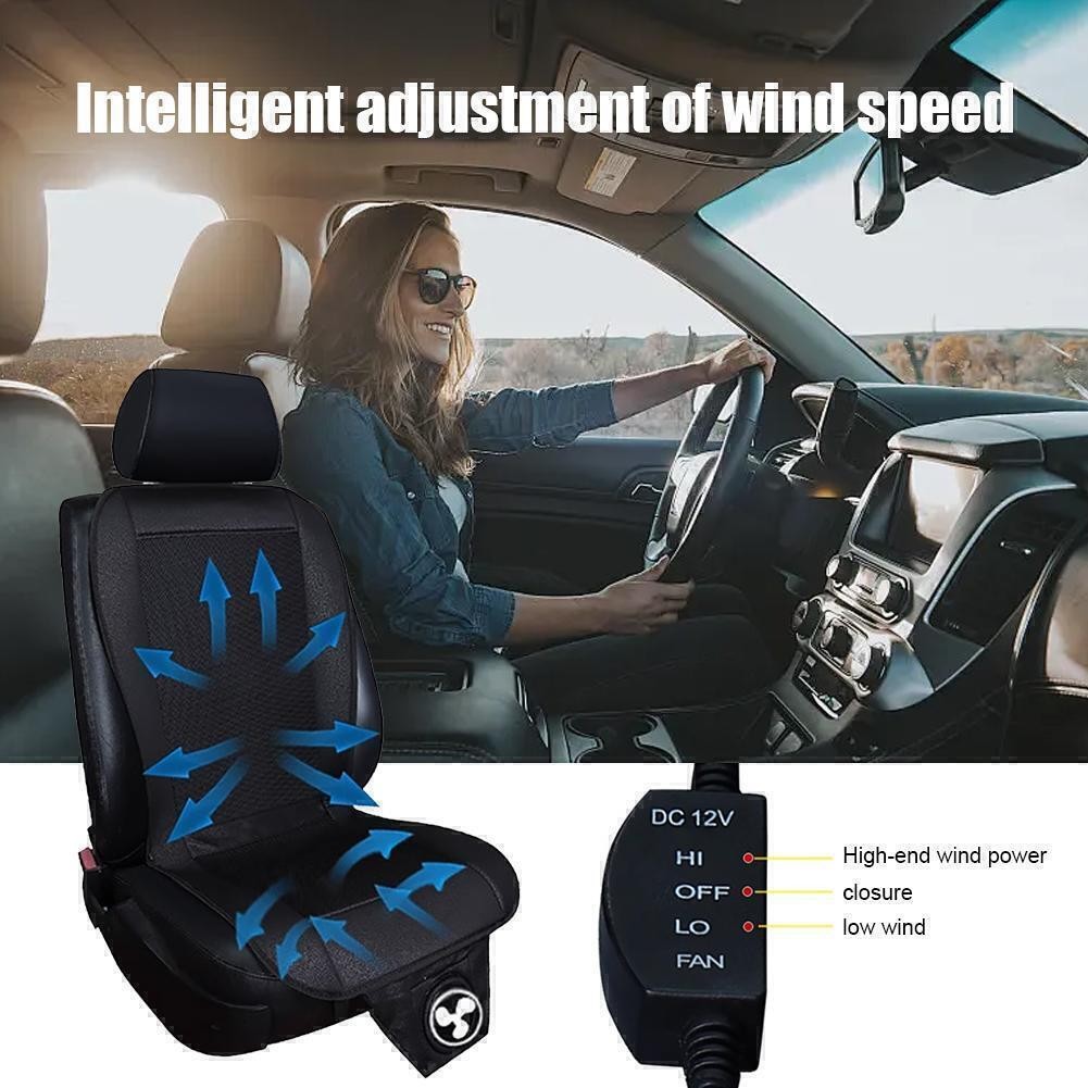 Car Vehicle Pad Seat Cooler Cushion Cover Summer Cooling Chair Fan UK
