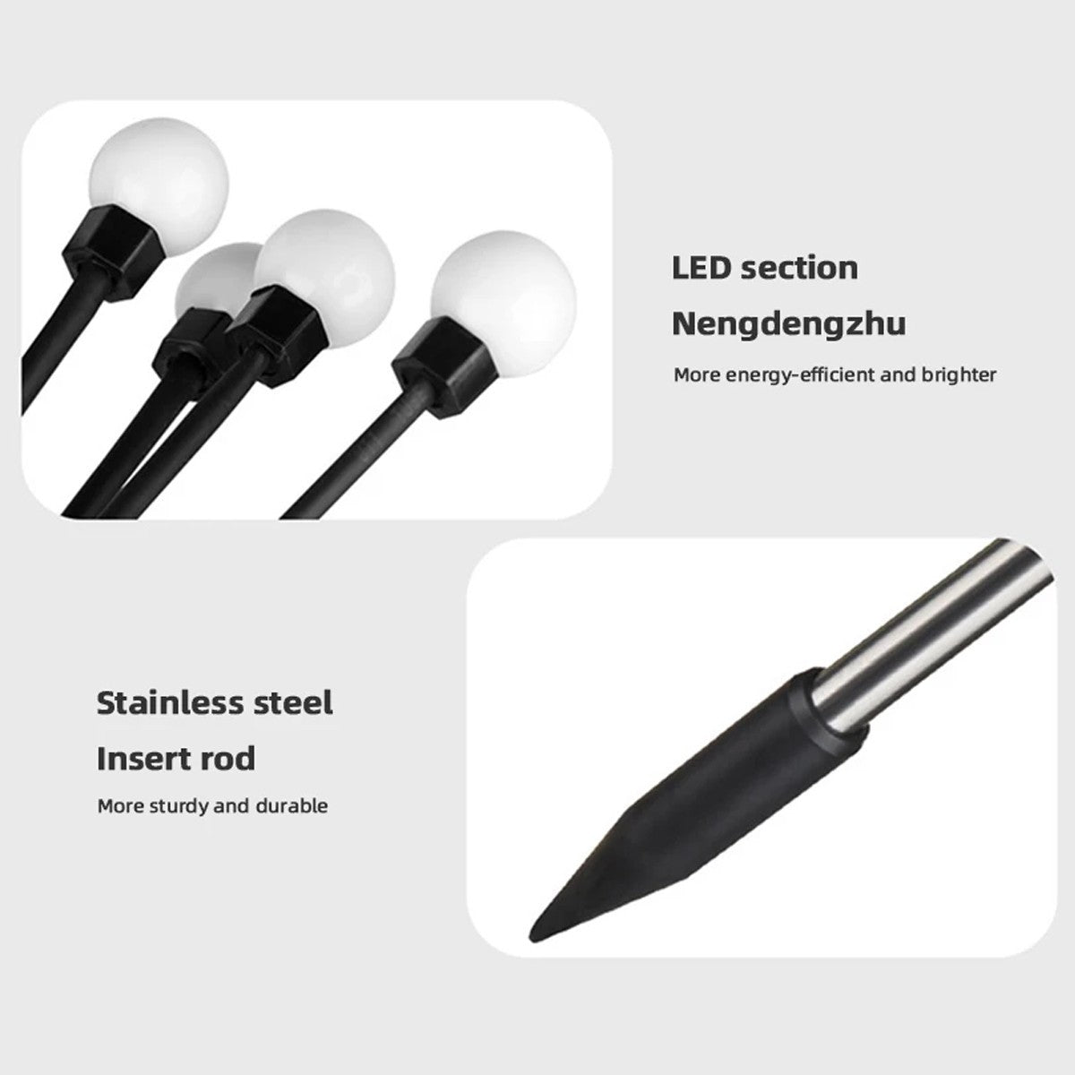 2 Pack Swaying 10 LED Solar Powered Garden Lights Outdoor Firefly Patio Lamp