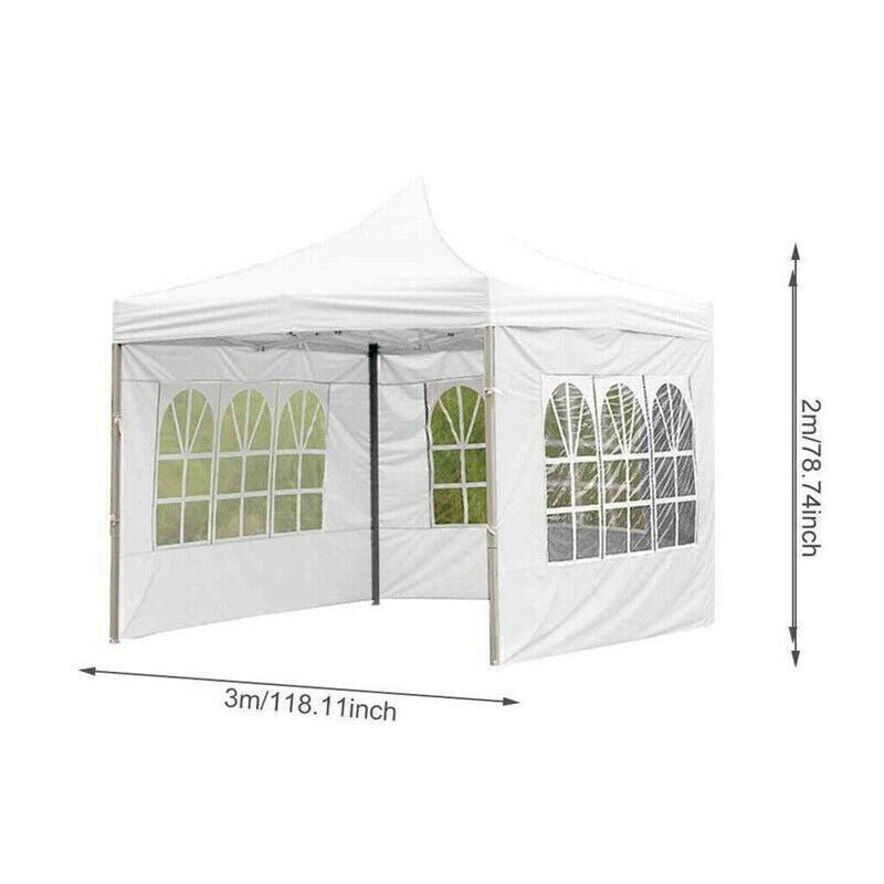Garden 3x2m Marquee Gazebo, Waterproof Canopy Tent with Side Walls Outdoor