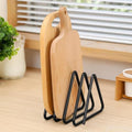 Divided Chopping Board Organizer 4-Slot Kitchen Storage Rack